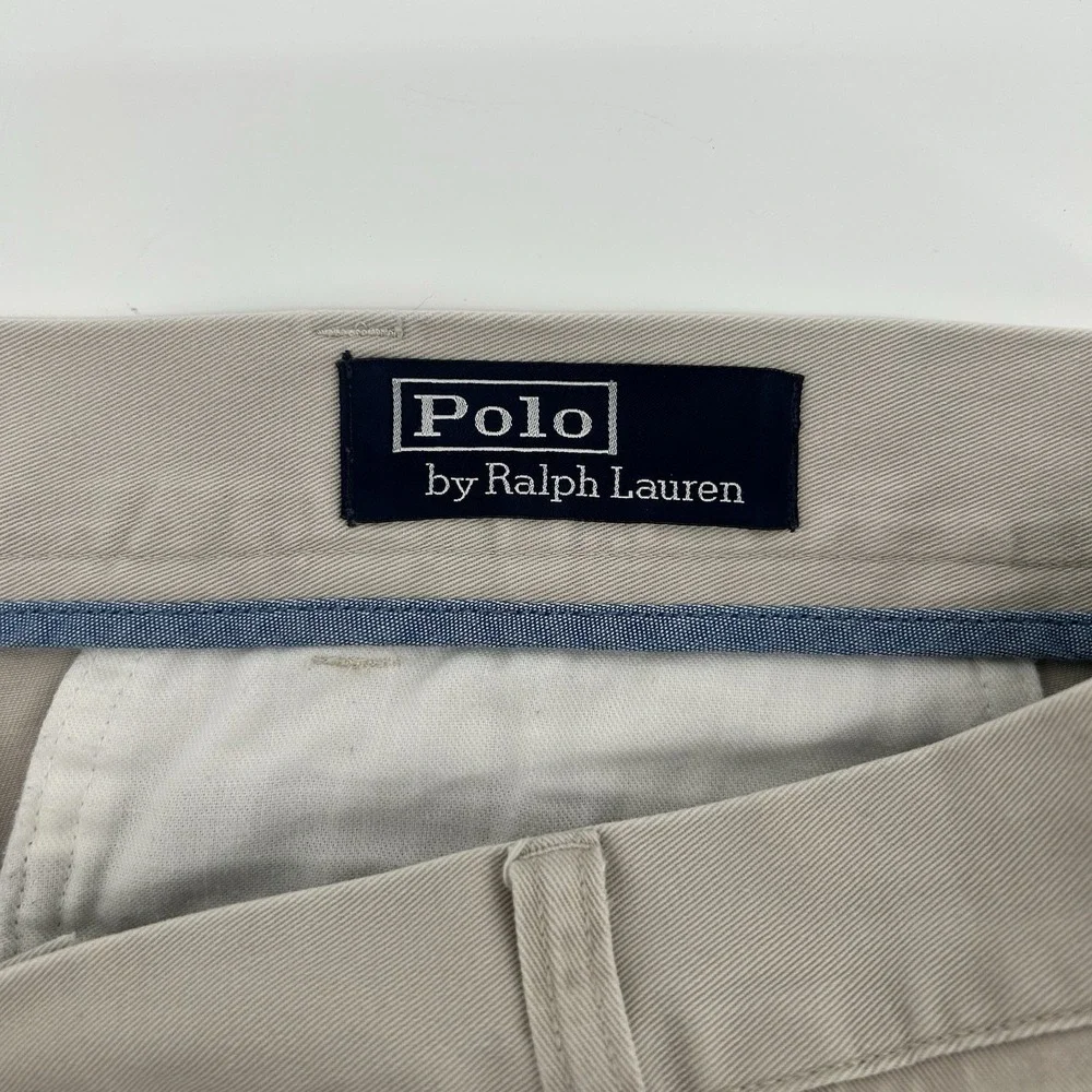 Polo Ralph Lauren Classic Fit Pleated Chino Shorts Mens 42 Khaki 9